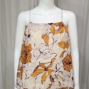 NWT Banana Republic cross back tie linen tank